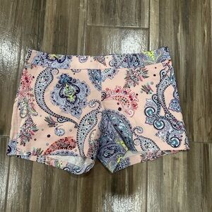 Express High Waist Paisley Print Shorts - Pink Multicolor